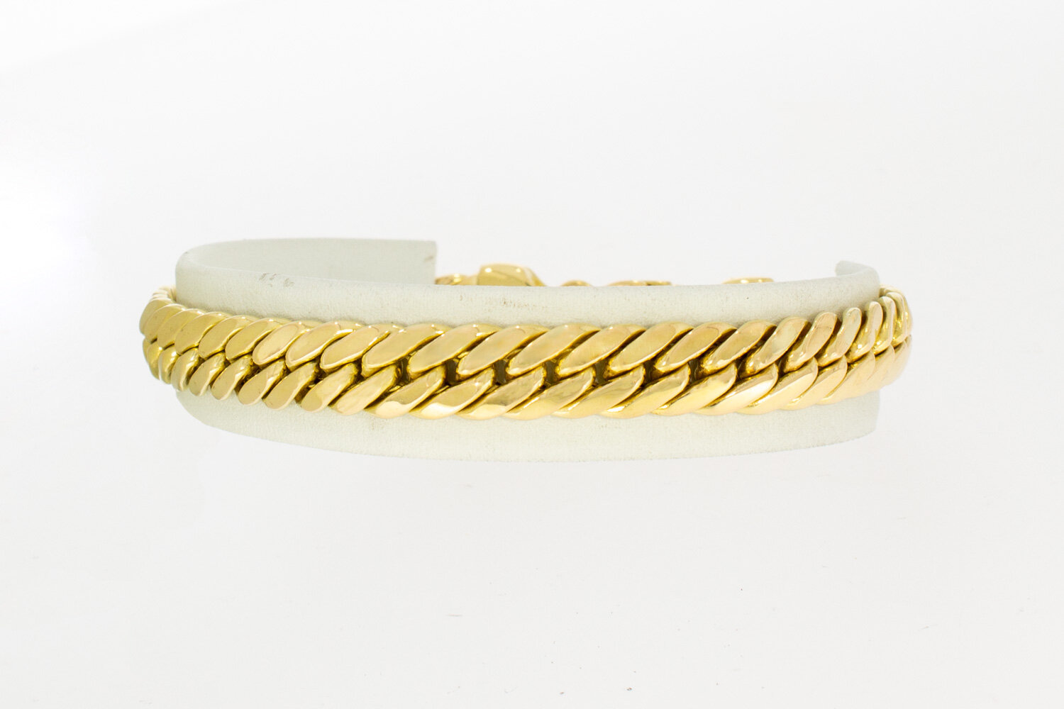 Gourmet armband 18 karaat goud  - 21,5 cm