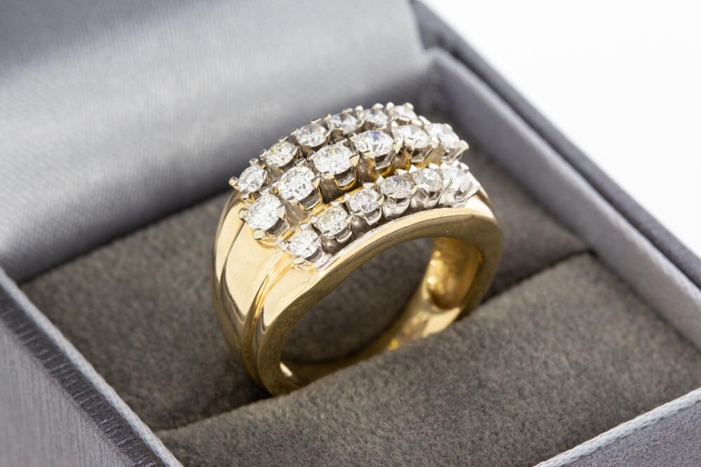 14 Karaat gouden Markies diamant ring - 16,6