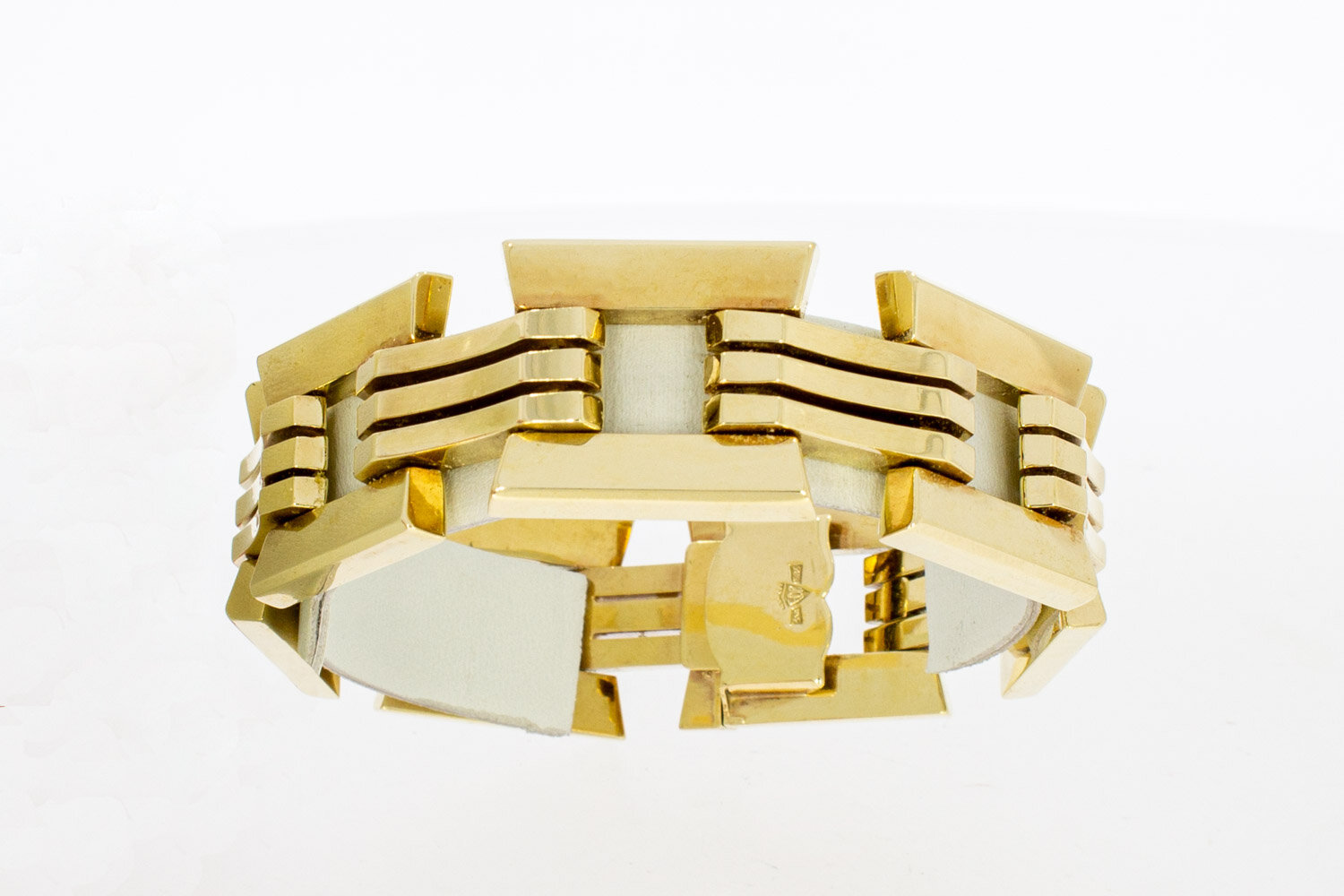 14 Karaat Tank armband goud - 20,1 cm