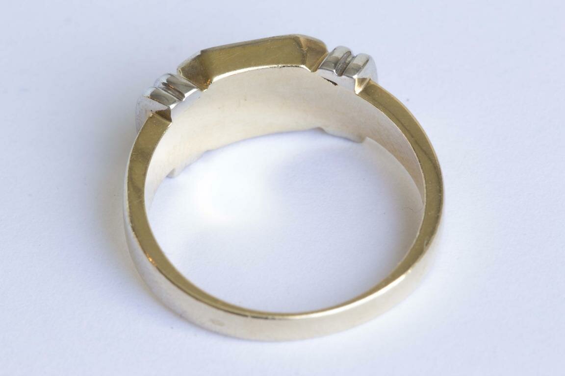 14 Karaat gouden Statementring met Zirkonia - 19,4 mm