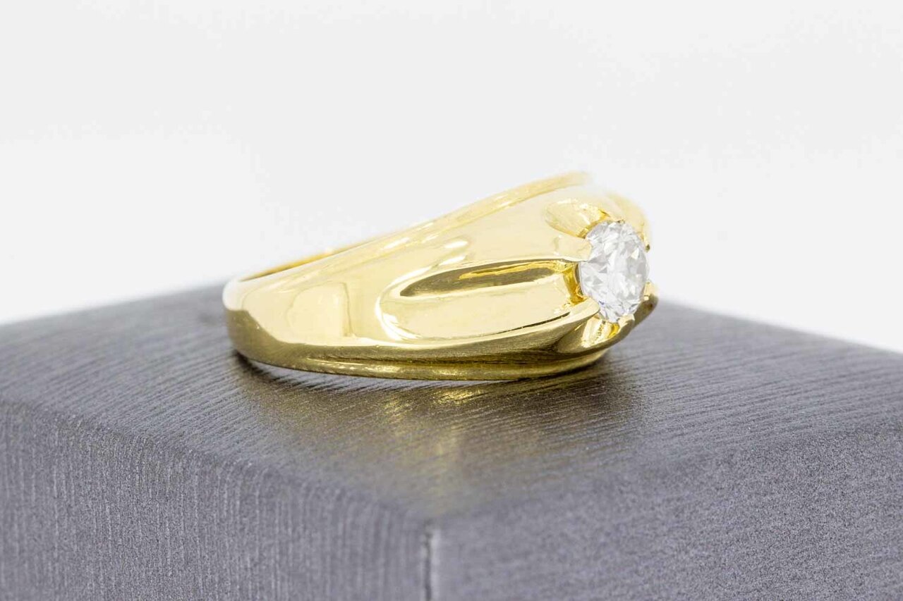Slechte factor Spin te veel 18 Karaat gouden diamant Pinkring - 19,7 mm