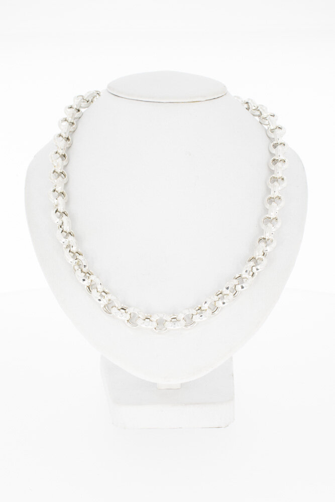 Zilveren ( 925 ) Jasseron schakel Collier - 44,7 cm