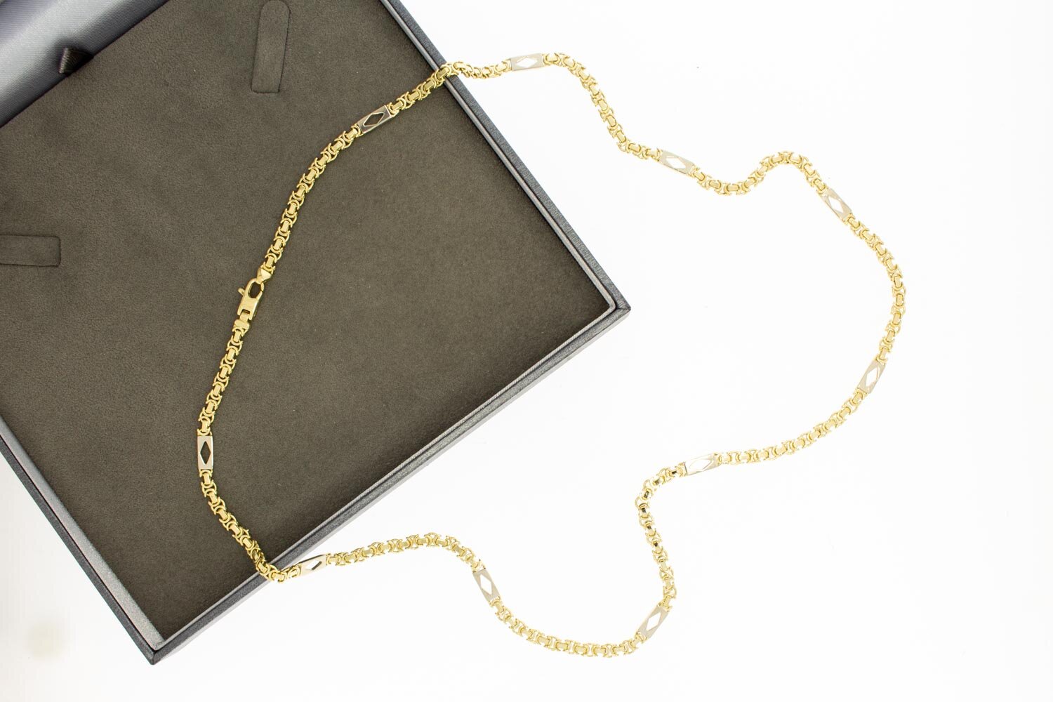 14 Karaat gouden platte Koningsketting - 62,3 cm