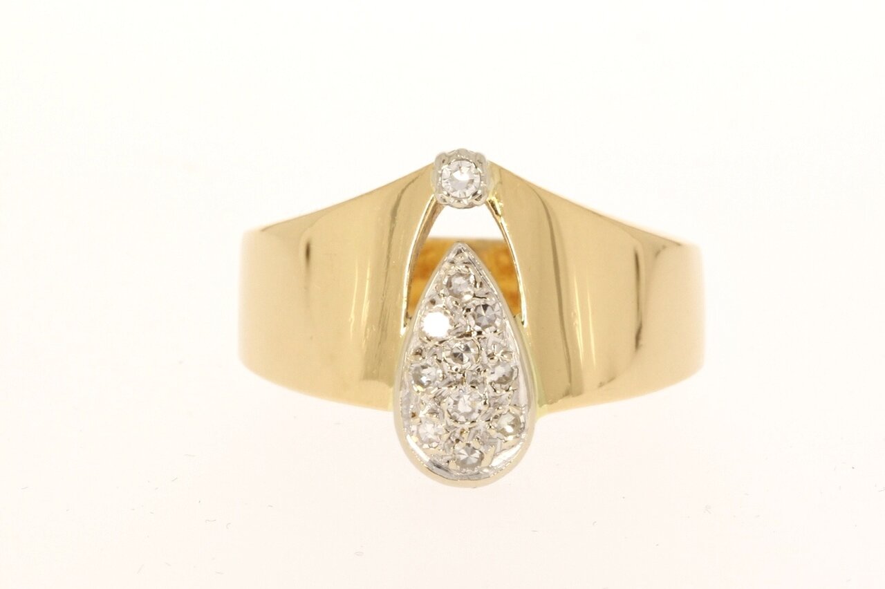 18 Karaat gouden Diamantring - 18,7