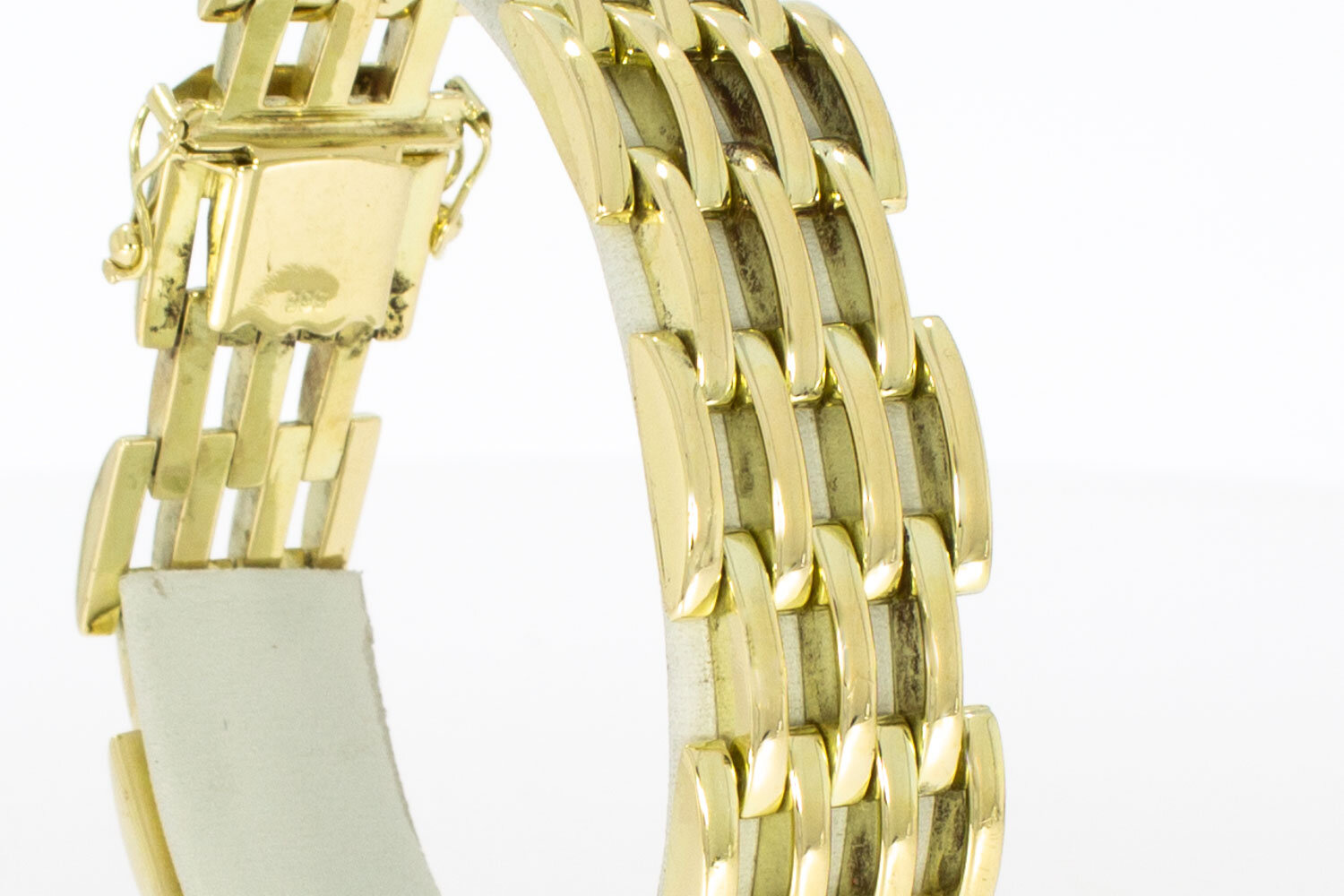 14 karaat gouden Tank armband - 19,8 cm