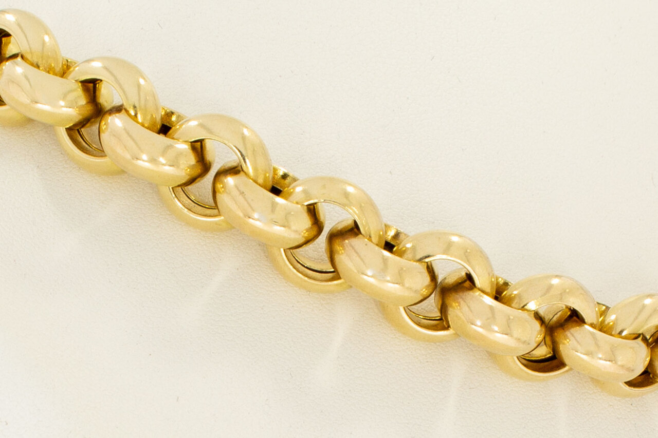 14 Karaat gouden Jasseron halsketting - 46 cm