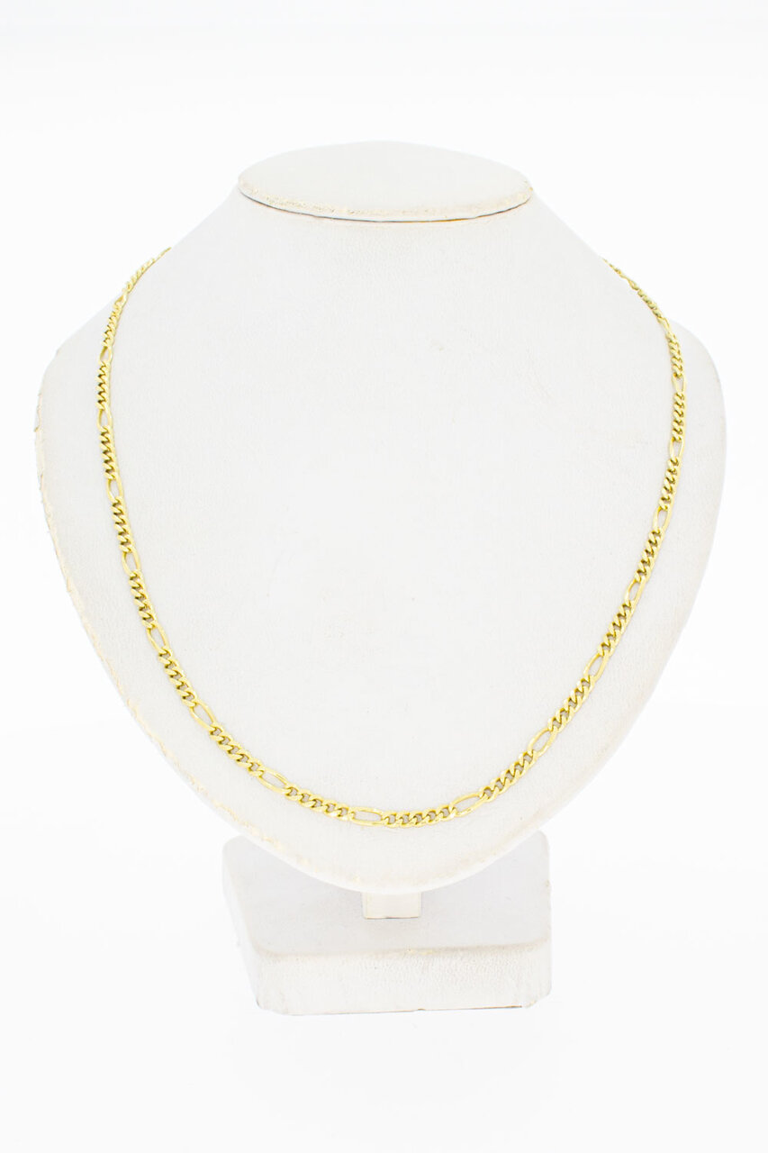14 Karaat geel gouden Figaro schakelketting - 48,3 cm
