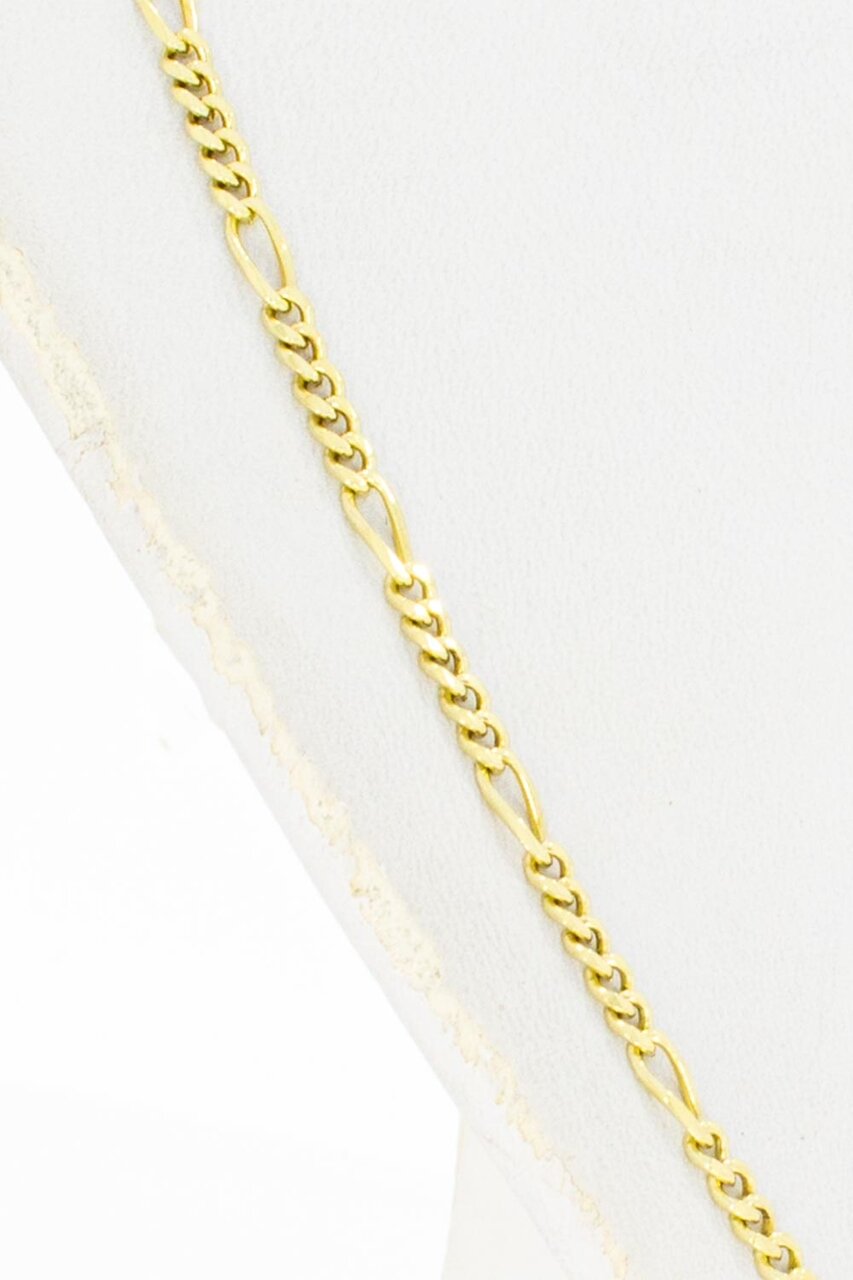 14 Karaat geel gouden Figaro schakelketting - 48,3 cm