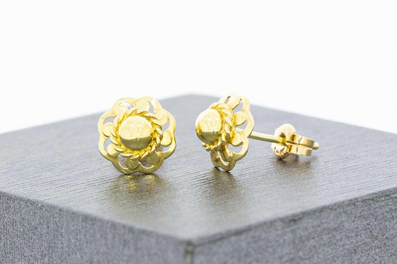 14 Karaat gouden Zeeuwse knoop oorknopjes