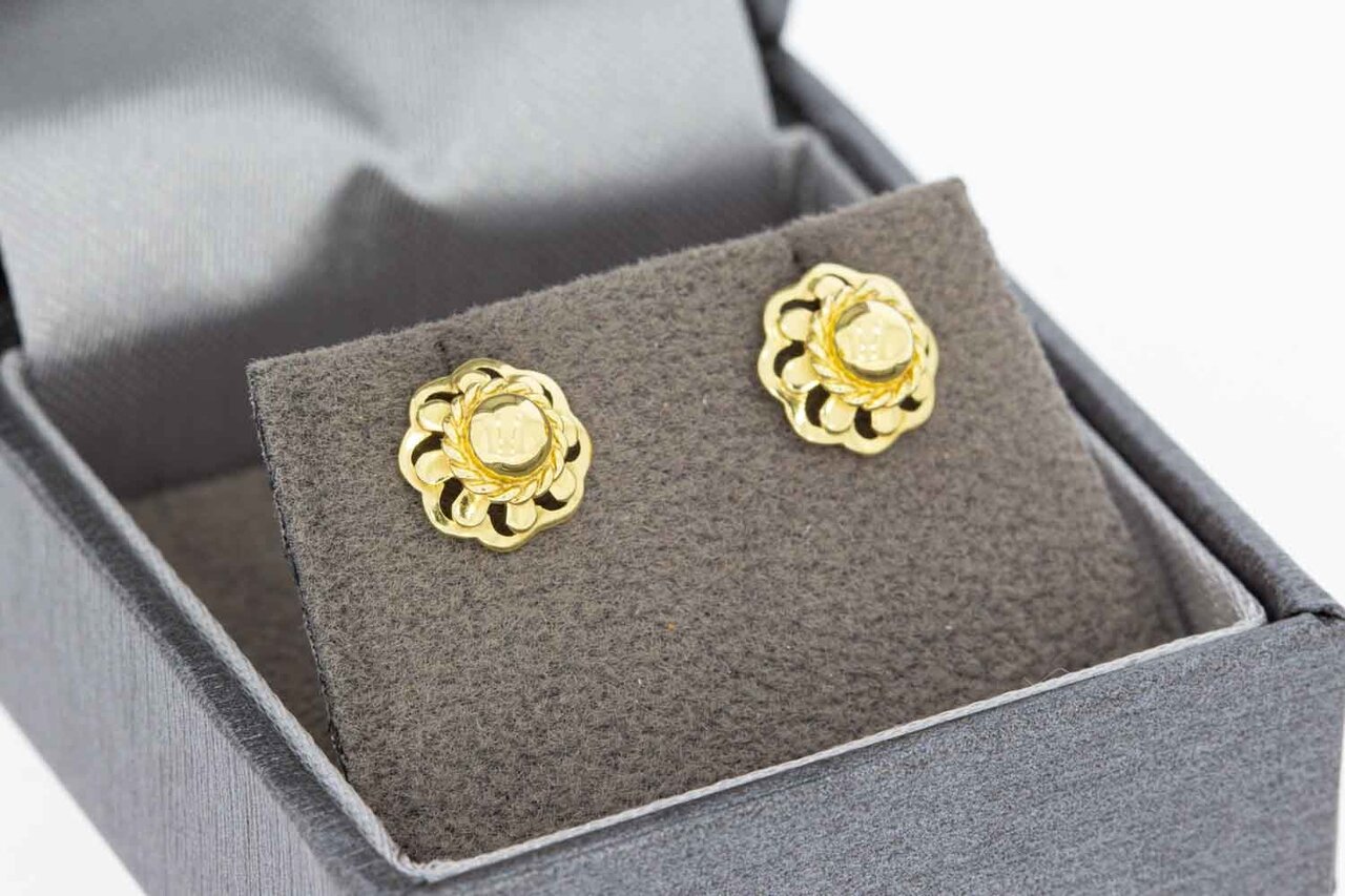 14 Karaat gouden Zeeuwse knoop oorknopjes