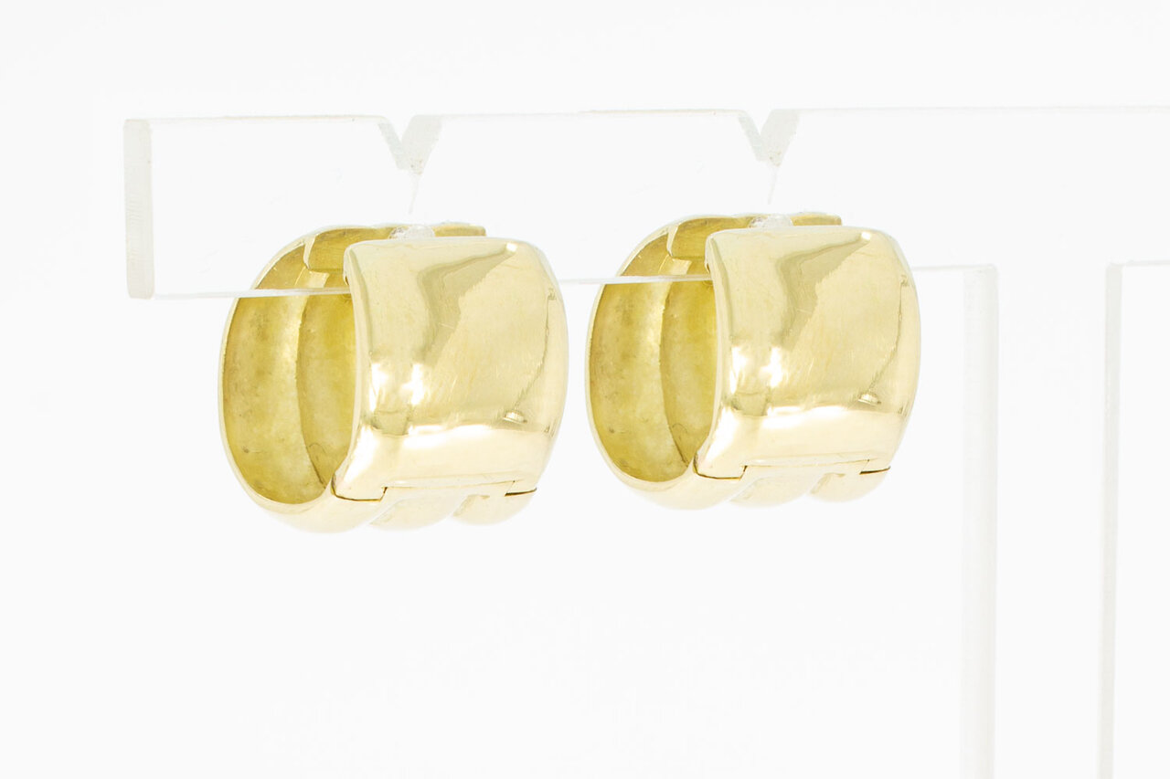 14 Karaat gewelfde gouden oorbellen