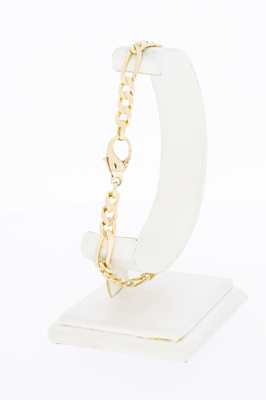 14 Karaat Figaro armband goud - 22,5 cm