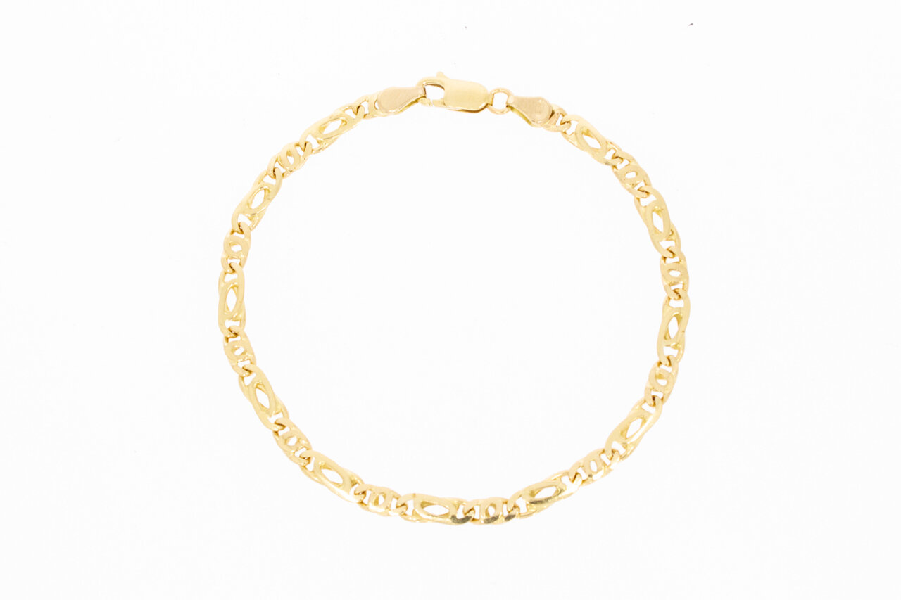 14 Karaat gouden Valkenoog armband - 19,8 cm