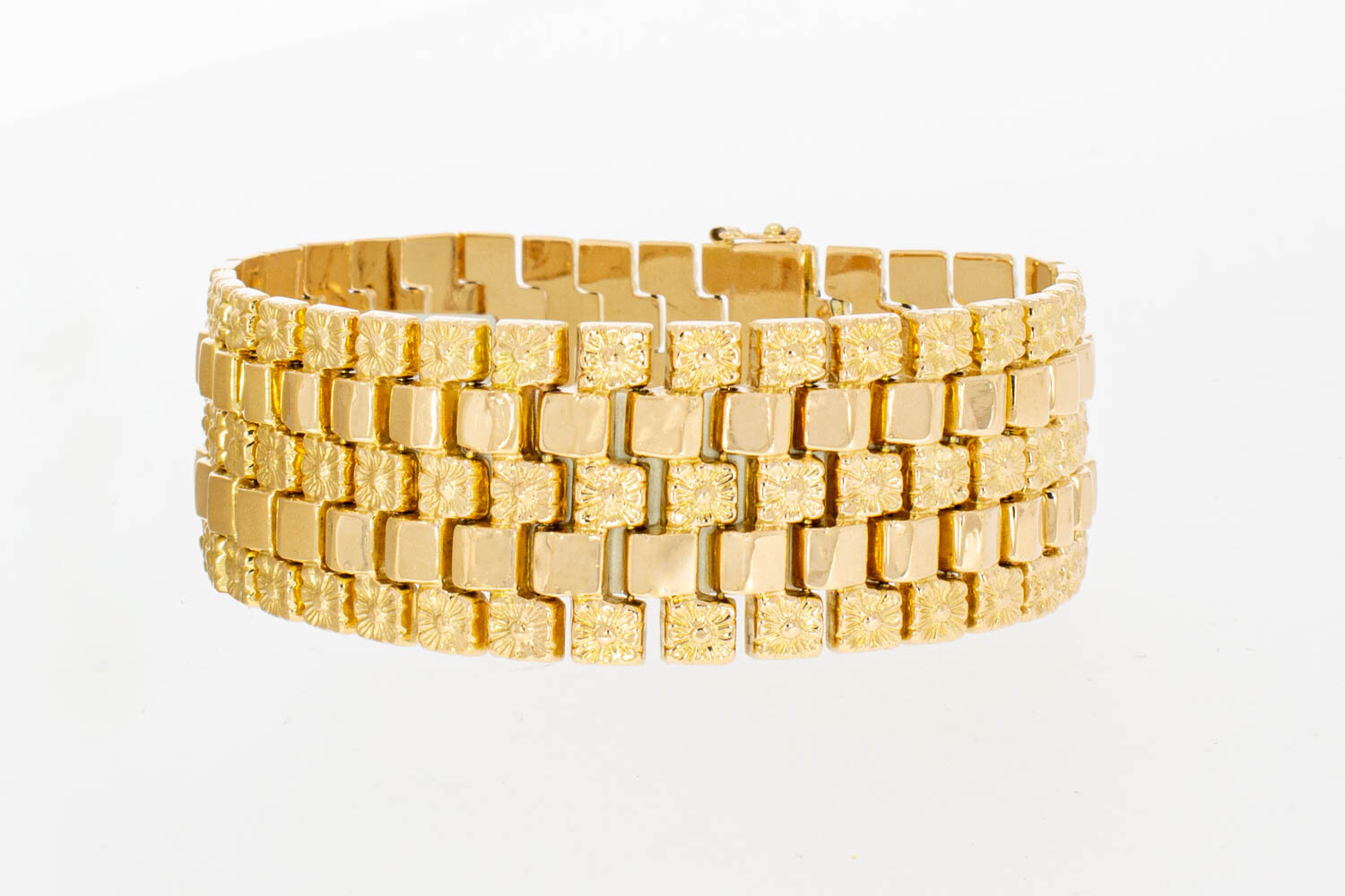18 Karaat brede vintage armband goud - 20,1 cm