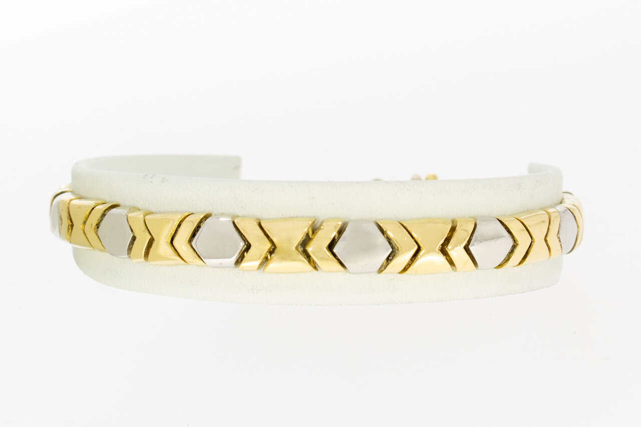 18 Karaat gouden fantasie armband - 20,7 cm