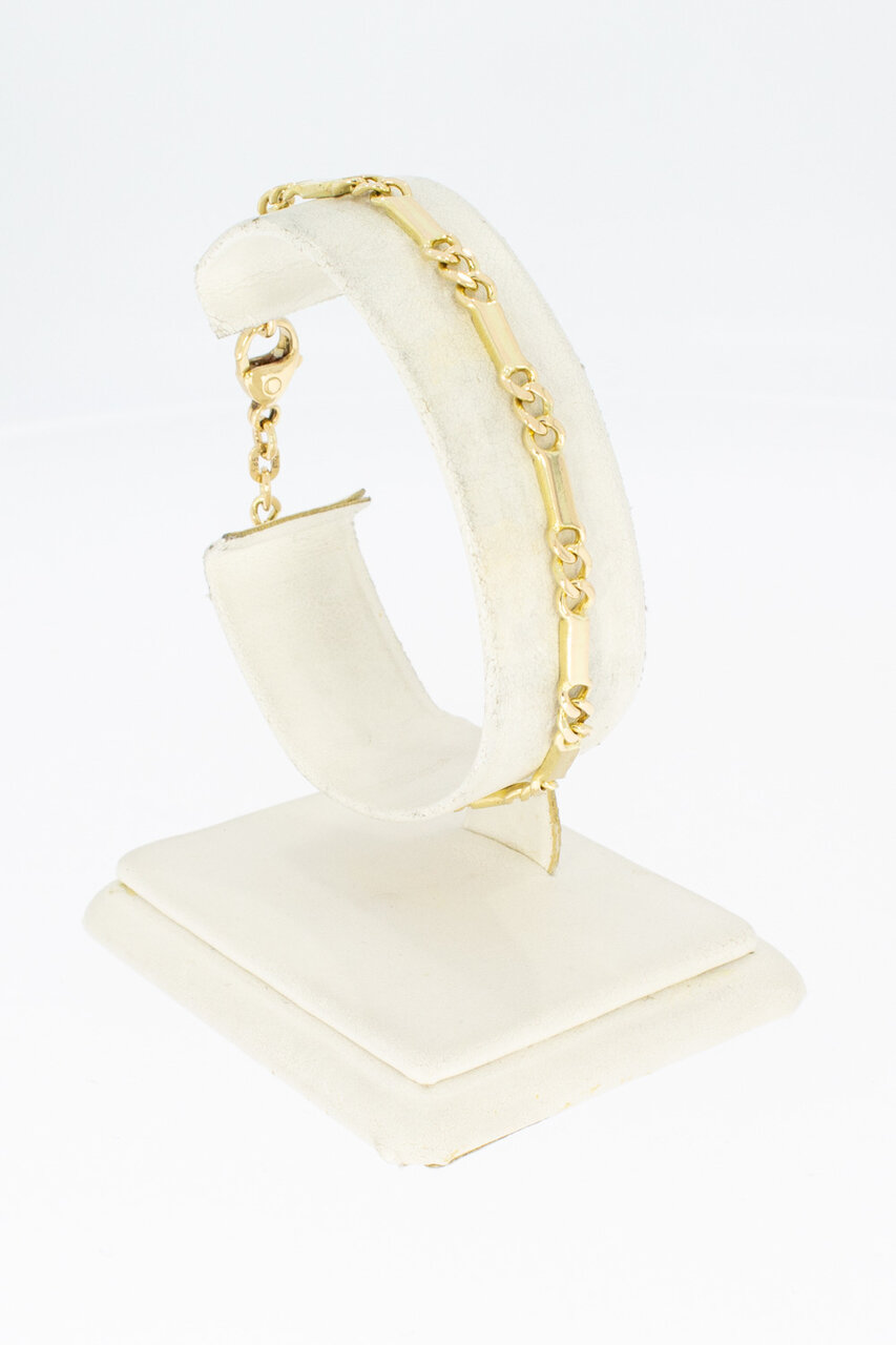 14 Karaat Gourmet gouden armband - 18,7 cm