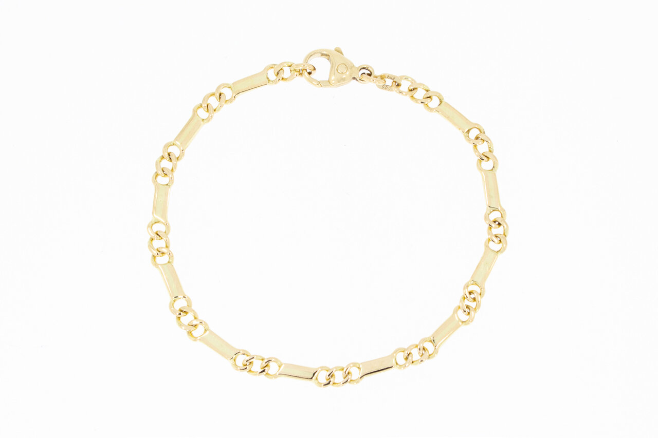 14 Karaat Gourmet gouden armband - 18,7 cm