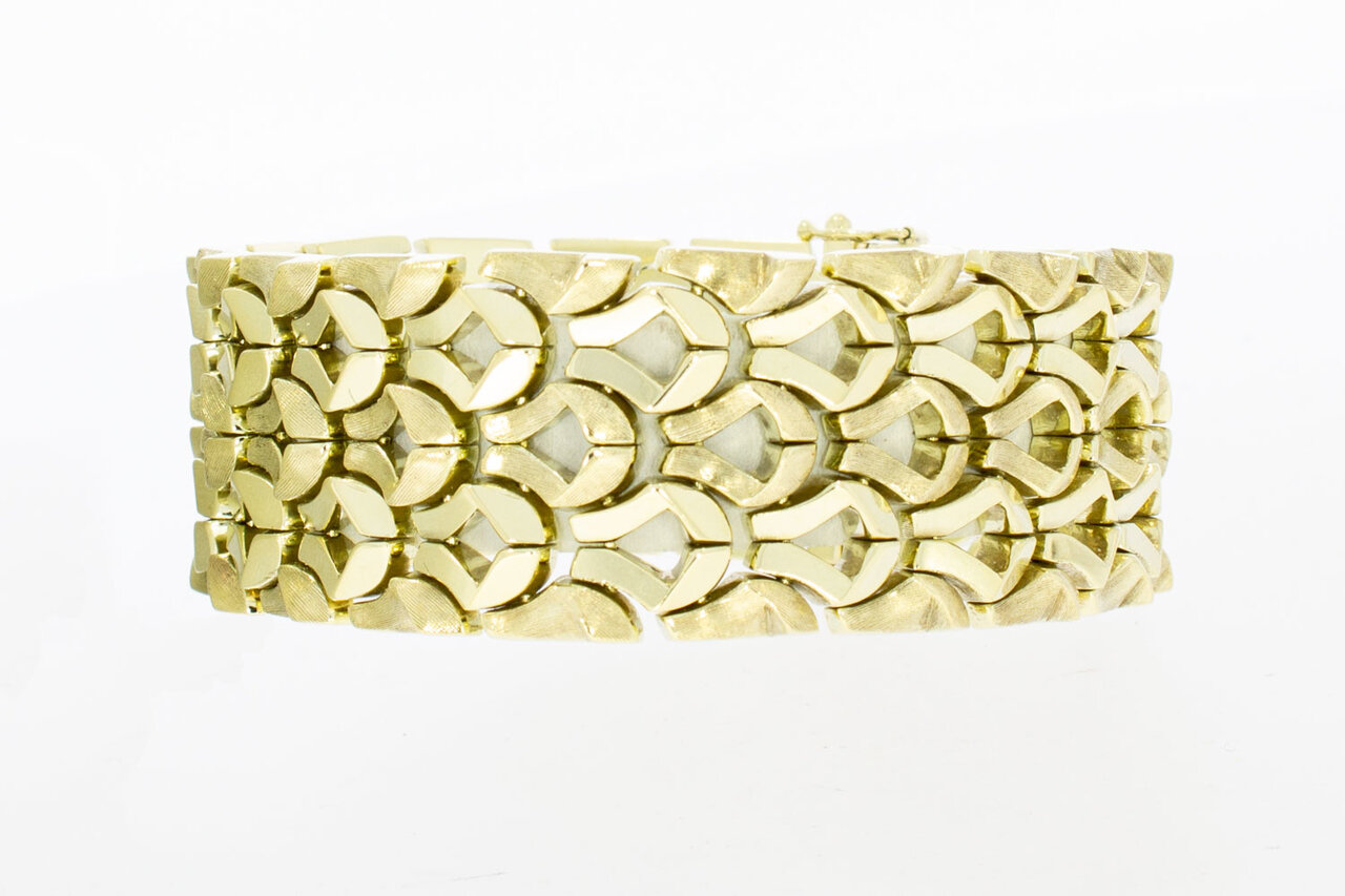 14 Karaat gouden brede Vintage armband - 19,6 cm