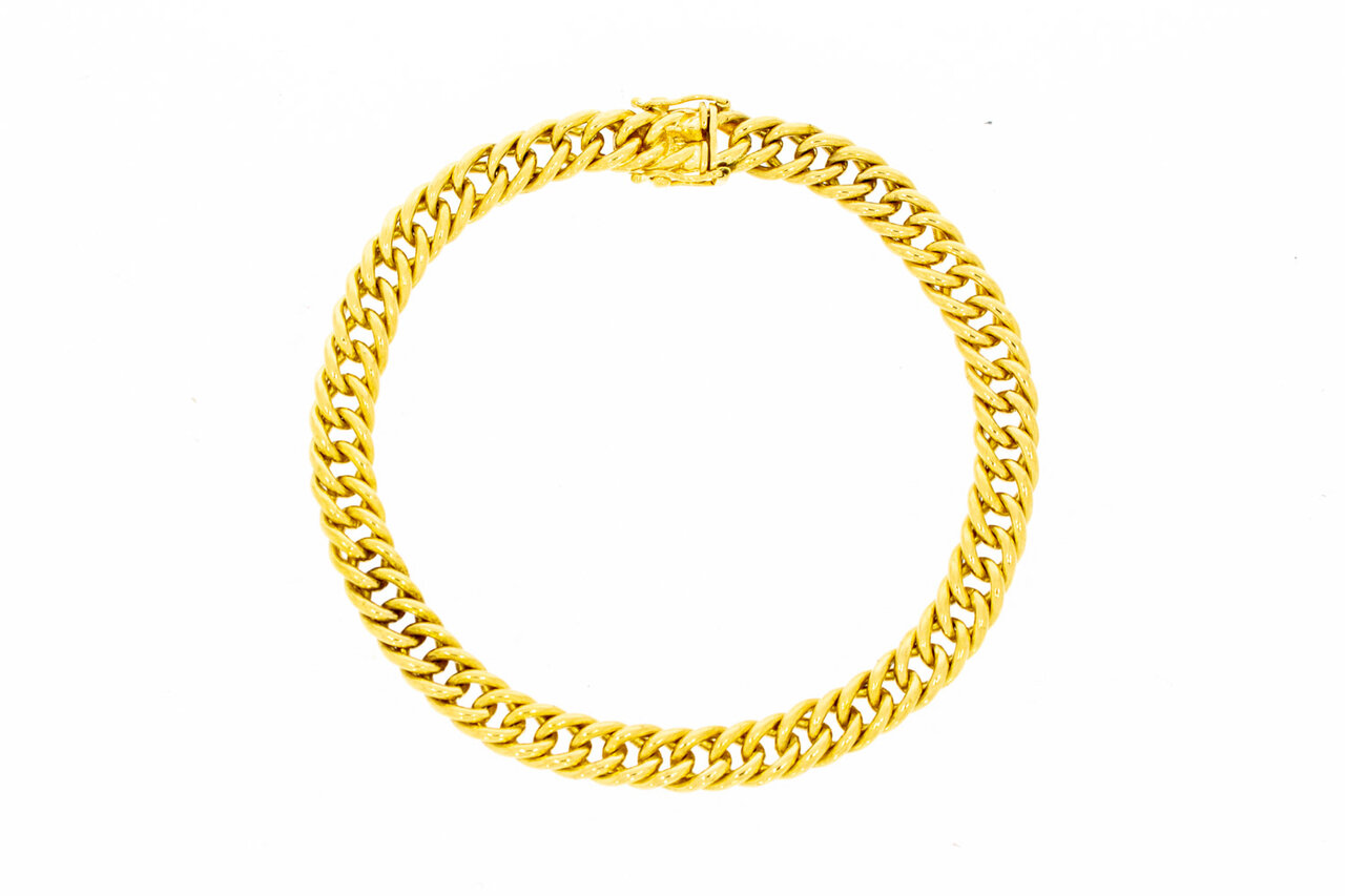 20 Karaat gouden Gourmet armband - 19,4 cm