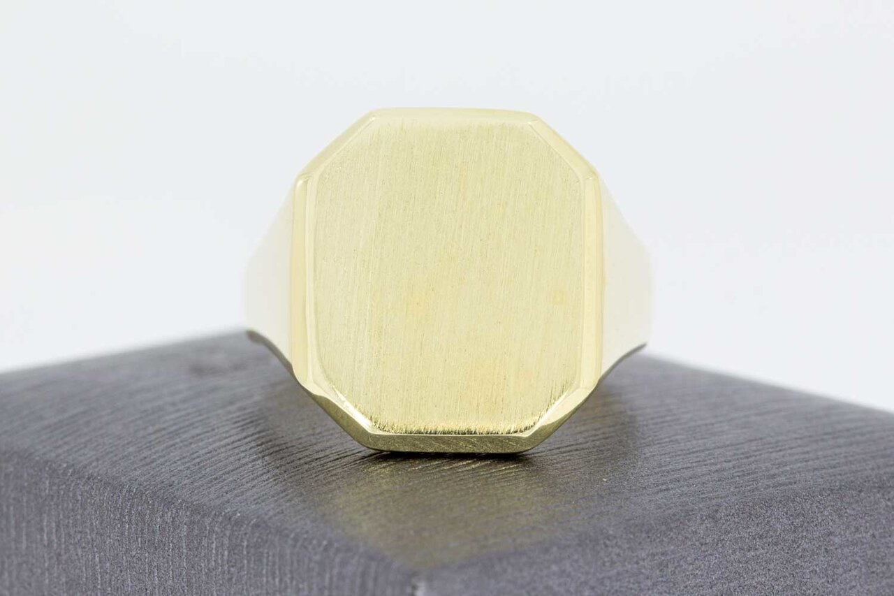 14 Karaat geelgouden Zegelring  - diameter 21,1 mm