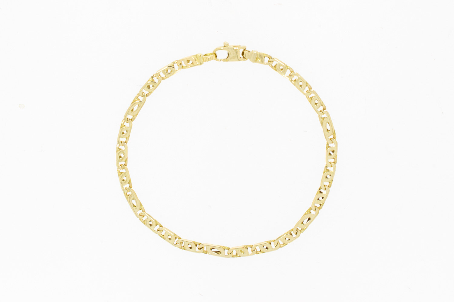 Valkenoog armband 14 karaat goud - 19,5 cm