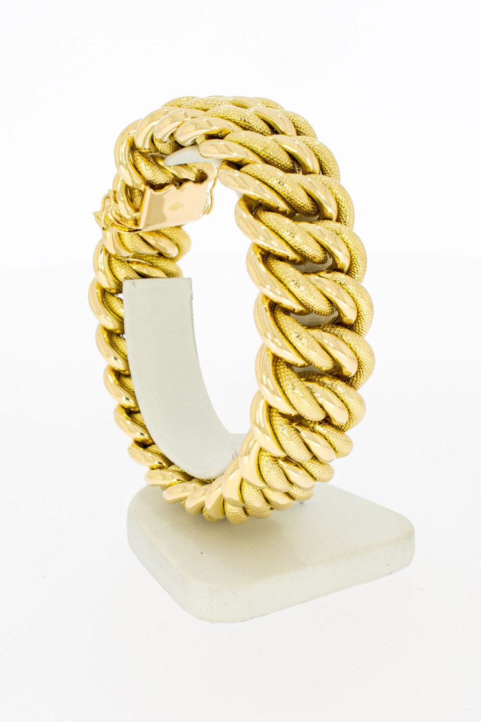 18 karaat gouden gevlochten armband - 20,5 cm