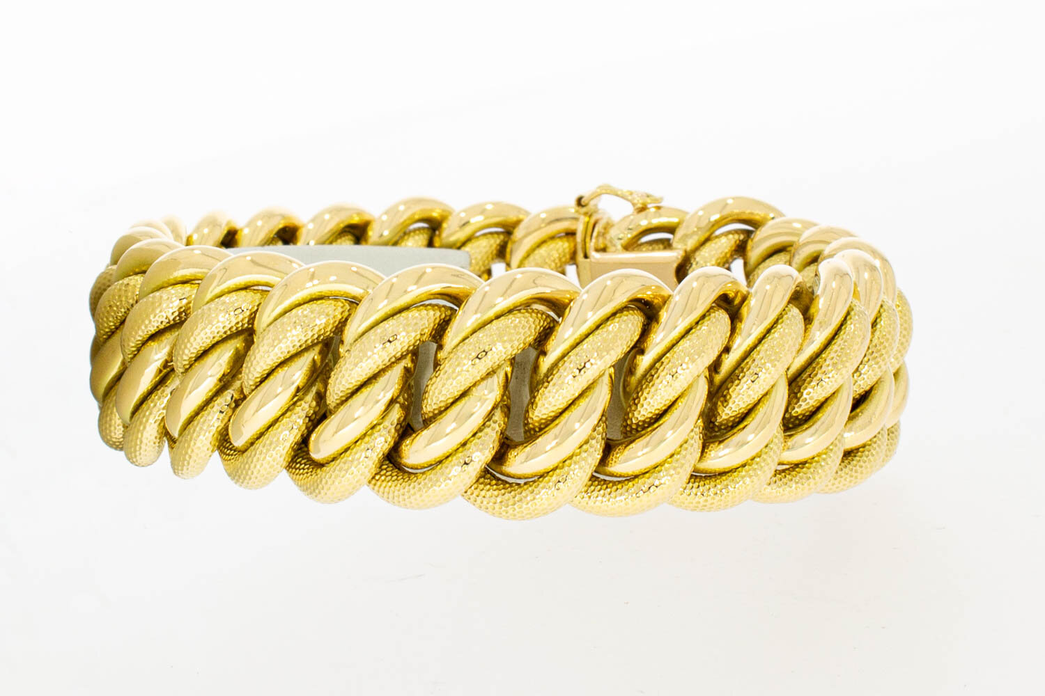 18 karaat gouden gevlochten armband - 20,5 cm