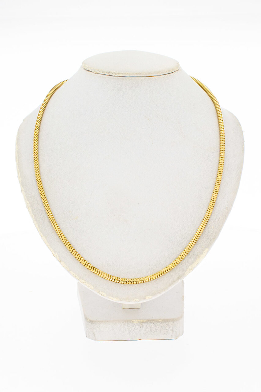 18 Karaat geel gouden Slangen Collier - 43,9 cm