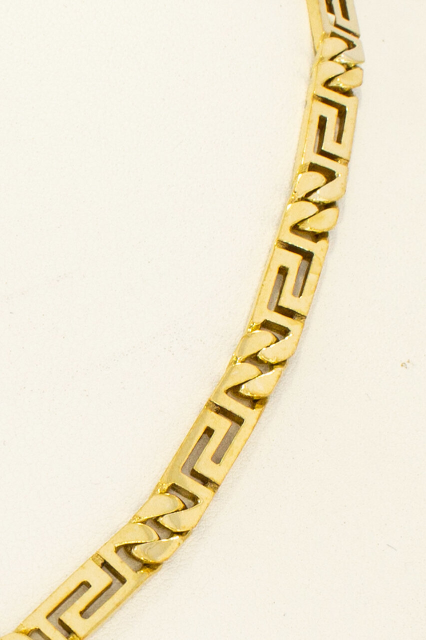 14 Karaat gouden -Versace style- ketting - 51,6 cm
