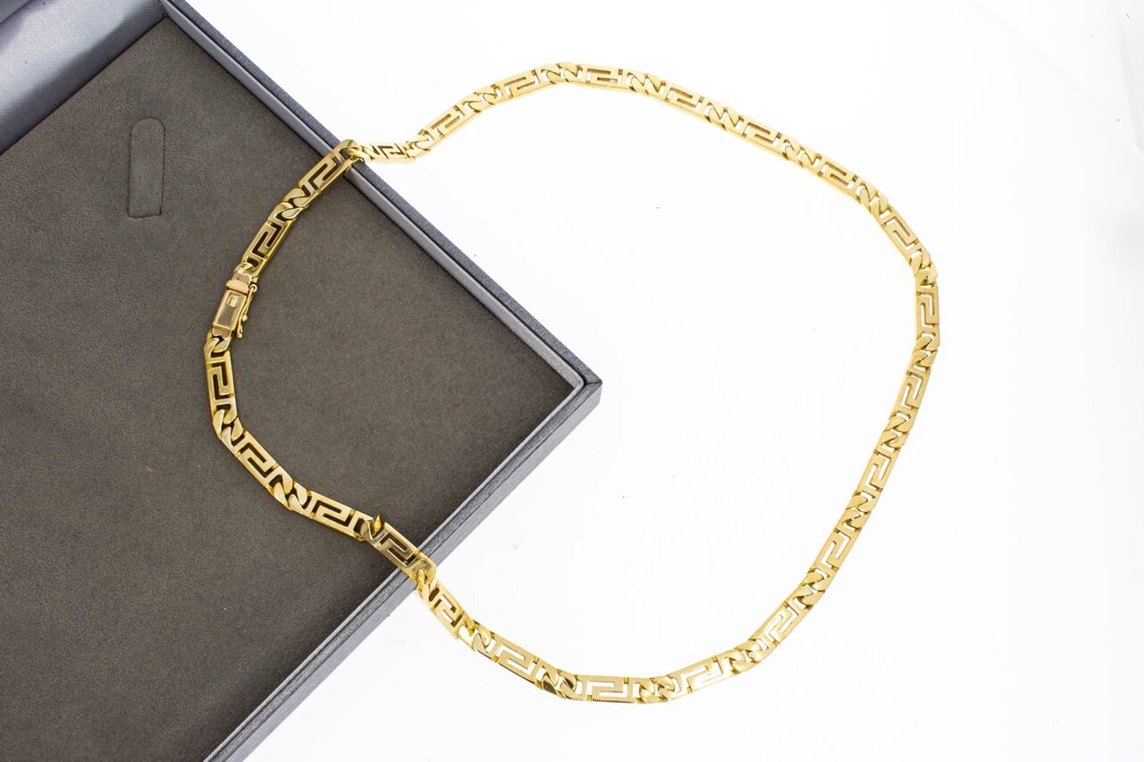 14 Karaat gouden -Versace style- ketting - 51,6 cm