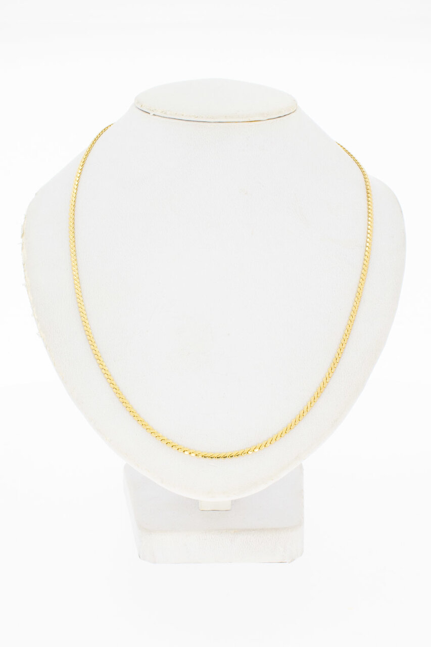 Geel gouden Fantasie ketting 18 Karaat - 50,5 cm