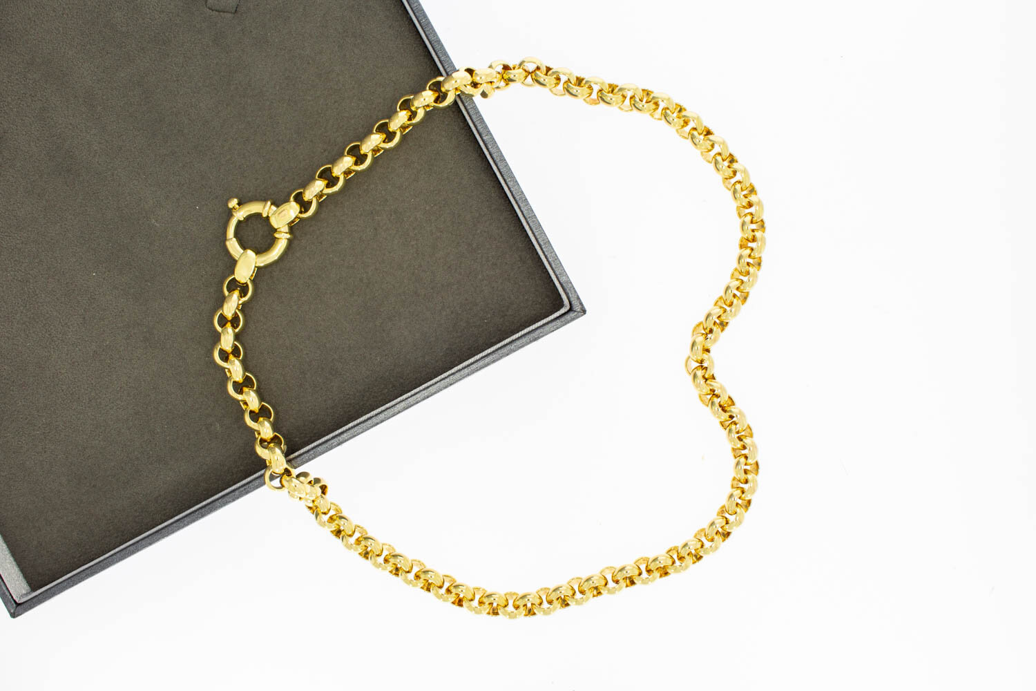 14 Karaat Jasseron halsketting goud - 45,6 cm