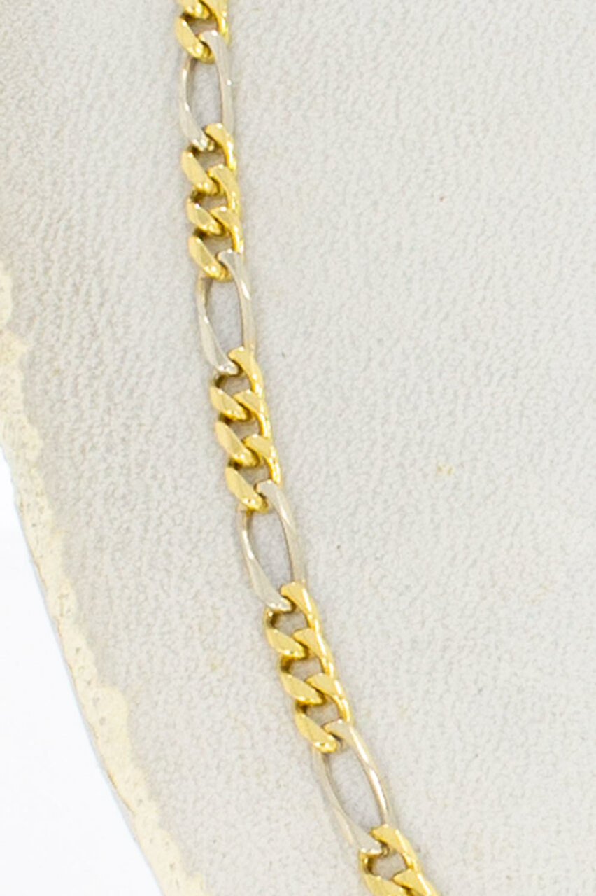 18 Karaat gouden Figaro Ketting - 64,5 cm