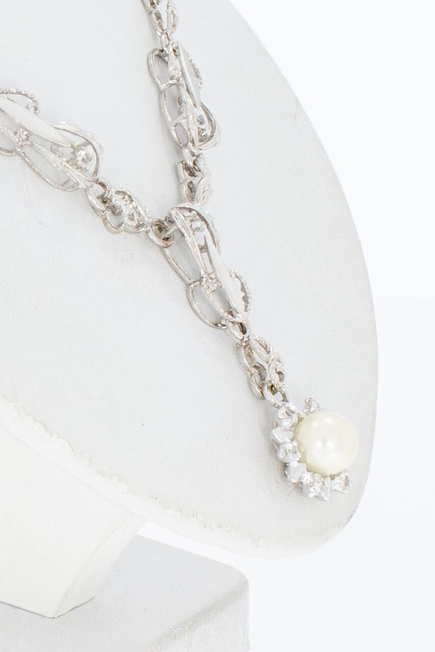 Edelsteen ketting 18 Karaat goud - 49,5 cm
