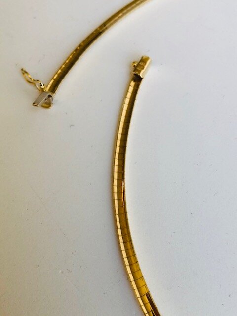 14 karaat gouden Omega ketting - 46 cm
