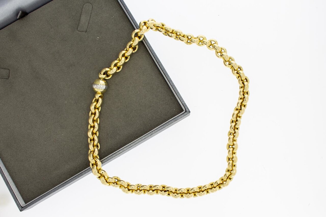 18 Karaat gouden Jasseron halsketting - 45,2  cm