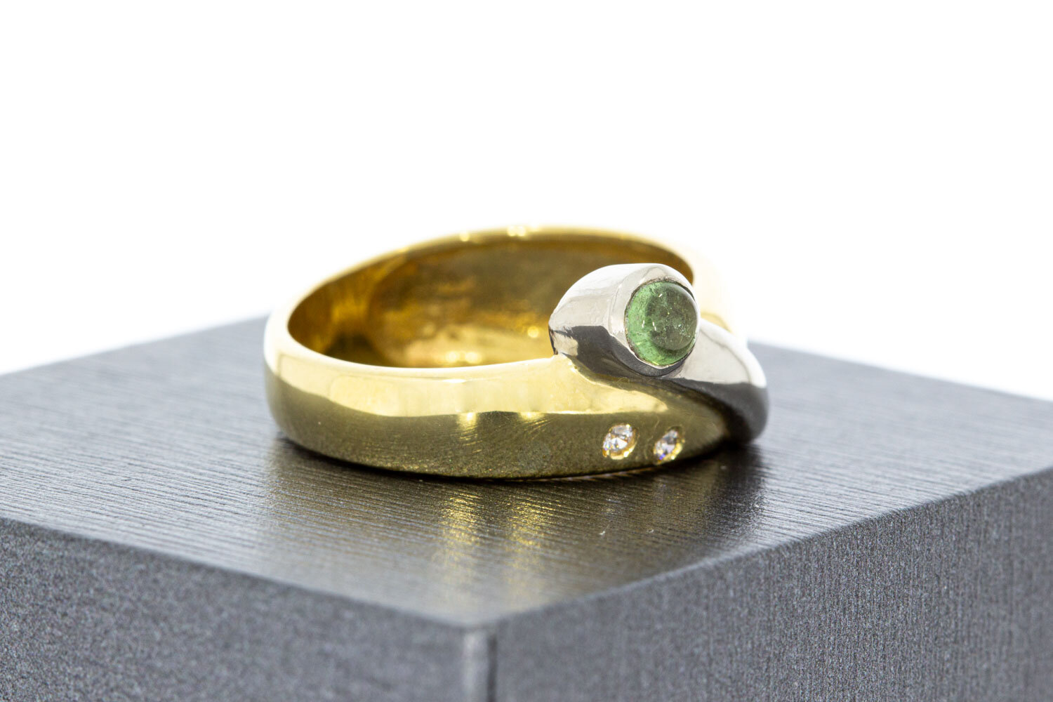 Edelsteen ring 14 karaat goud - 18,7 mm