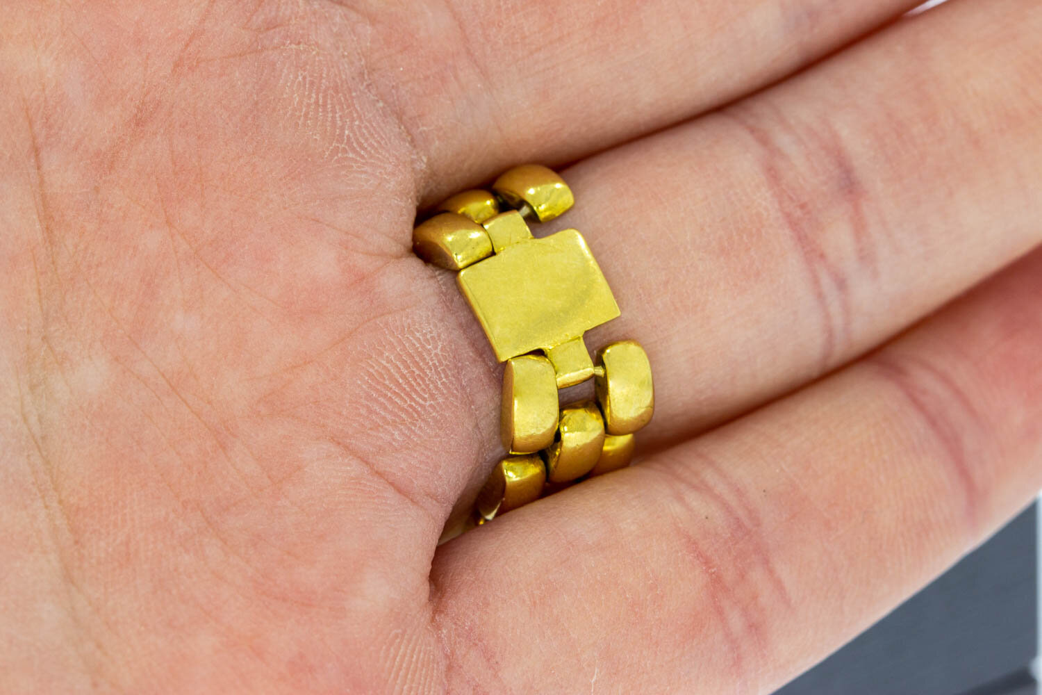 18 karaat gouden diamantring - 16,5 mm