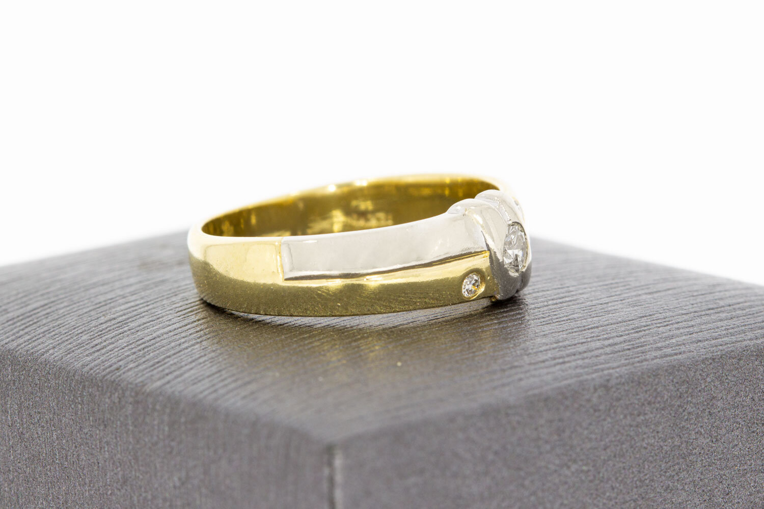 14 karaat gouden Diamant Bandring - 18,9 mm