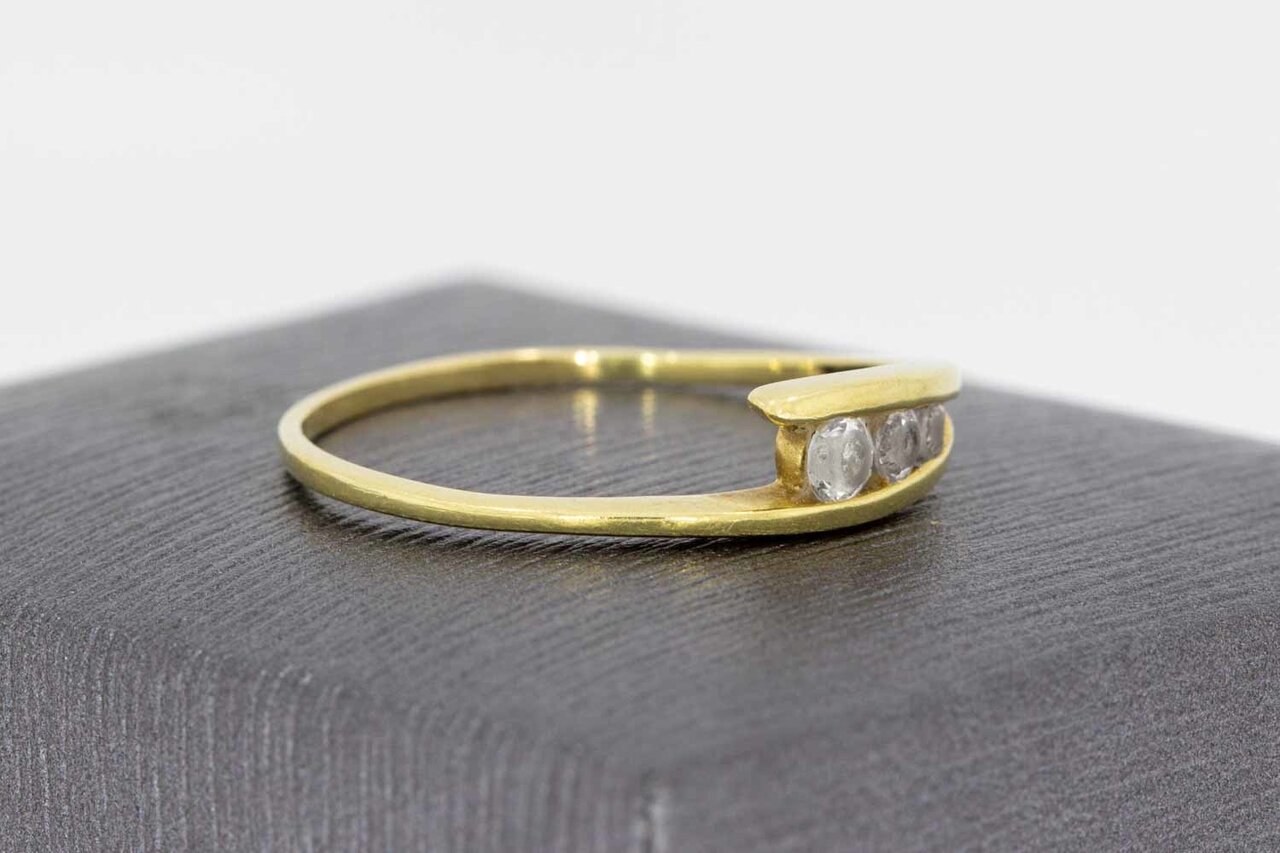 14 Karaat gouden diamant Slagring - 19,8 mm