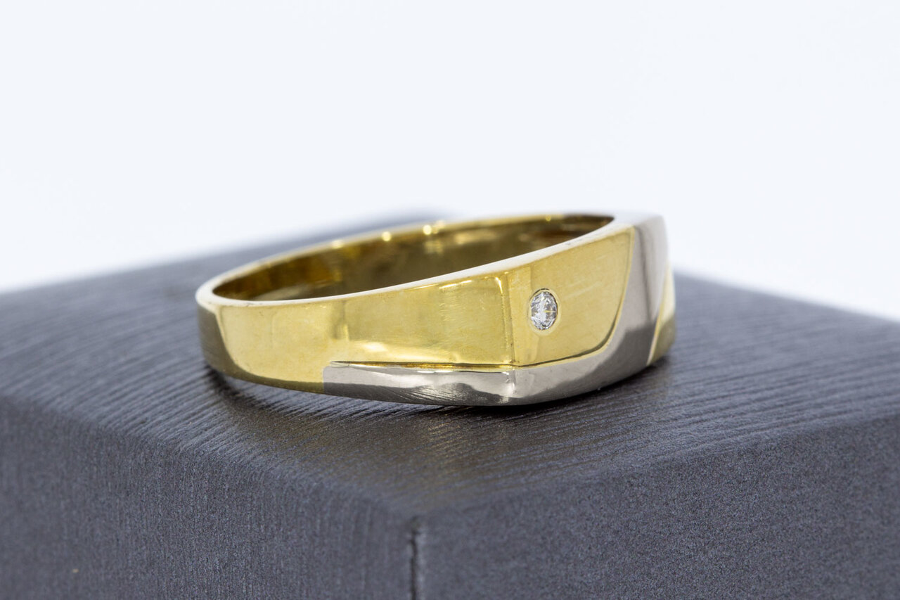 14 Karaat gouden Statement diamant ring - 20,2 mm