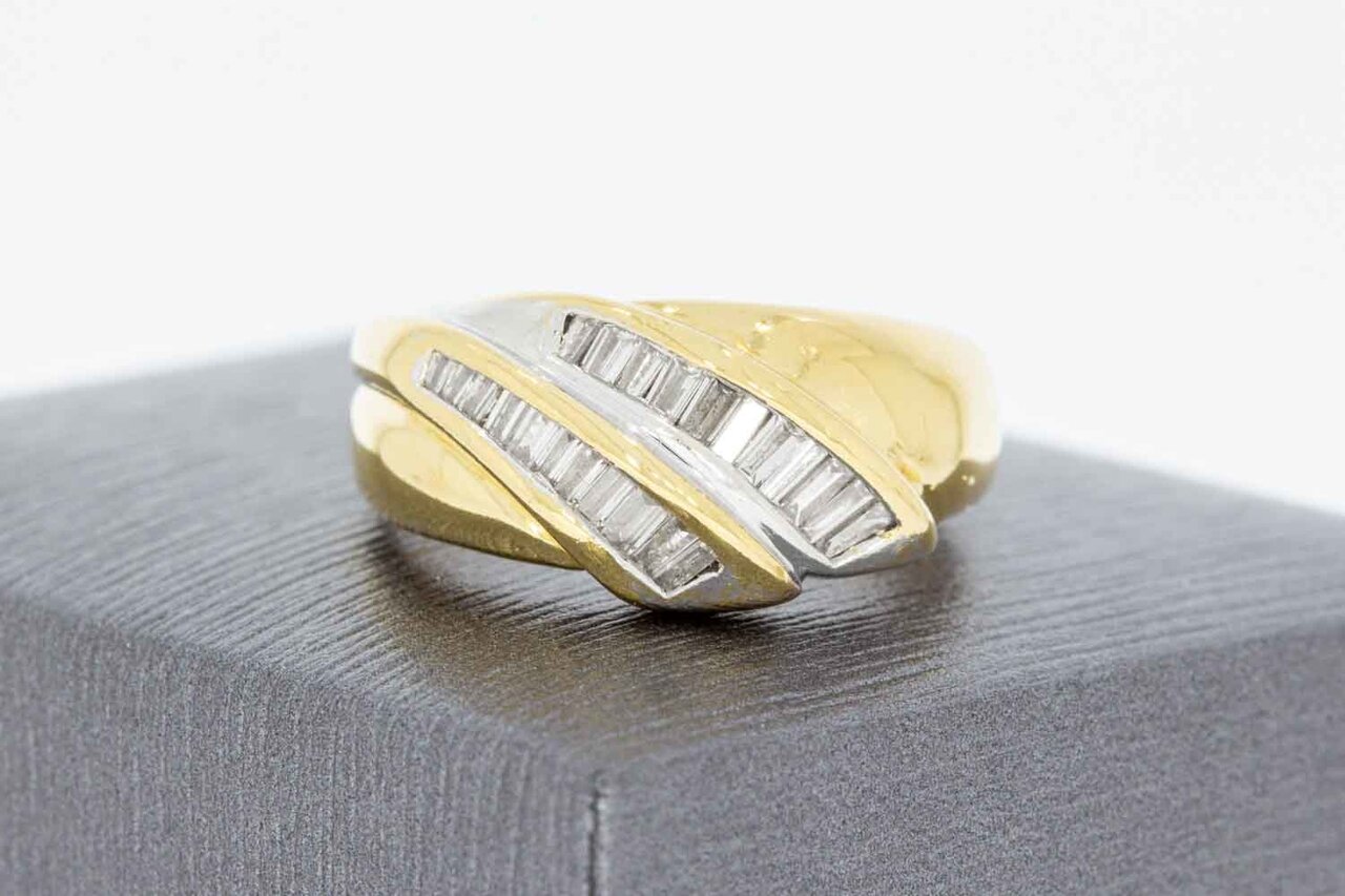 18 Karaat gouden Diamantring - 18,5 mm