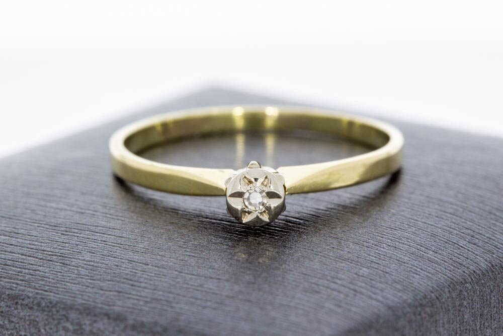 14 Karaat gouden Solitaire diamant ring - 18,9