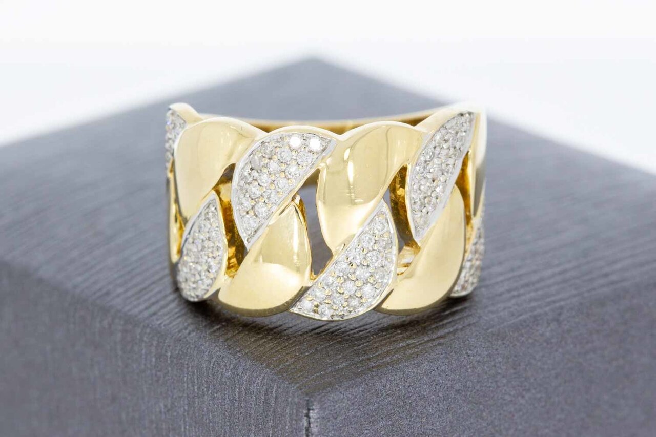 18 Karaat gouden Diamantenring - 17,6 mm