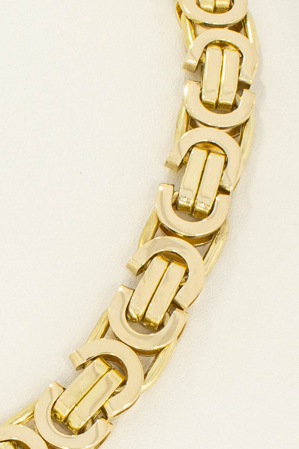 18 karaat gouden platte koningsketting - 77,8 cm