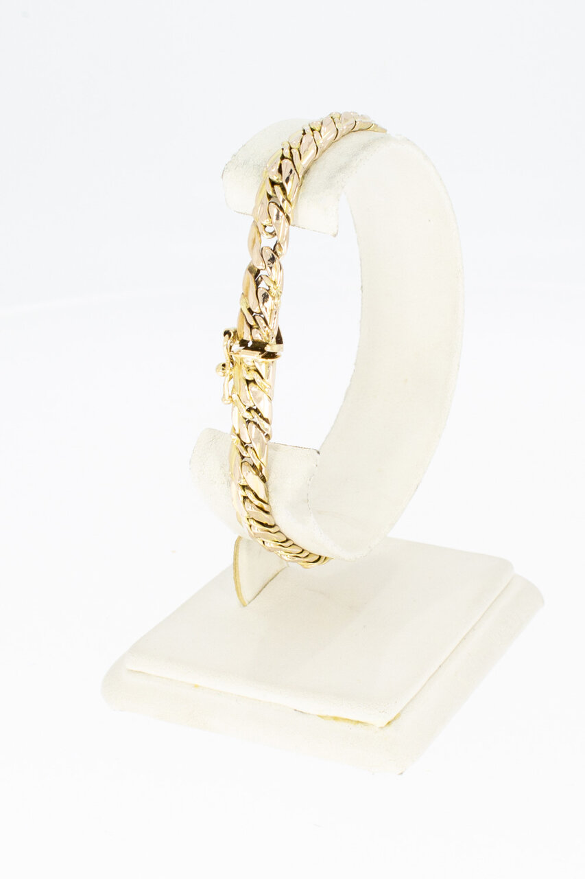 Gourmet armband 14 Karaat goud - 19,7 cm