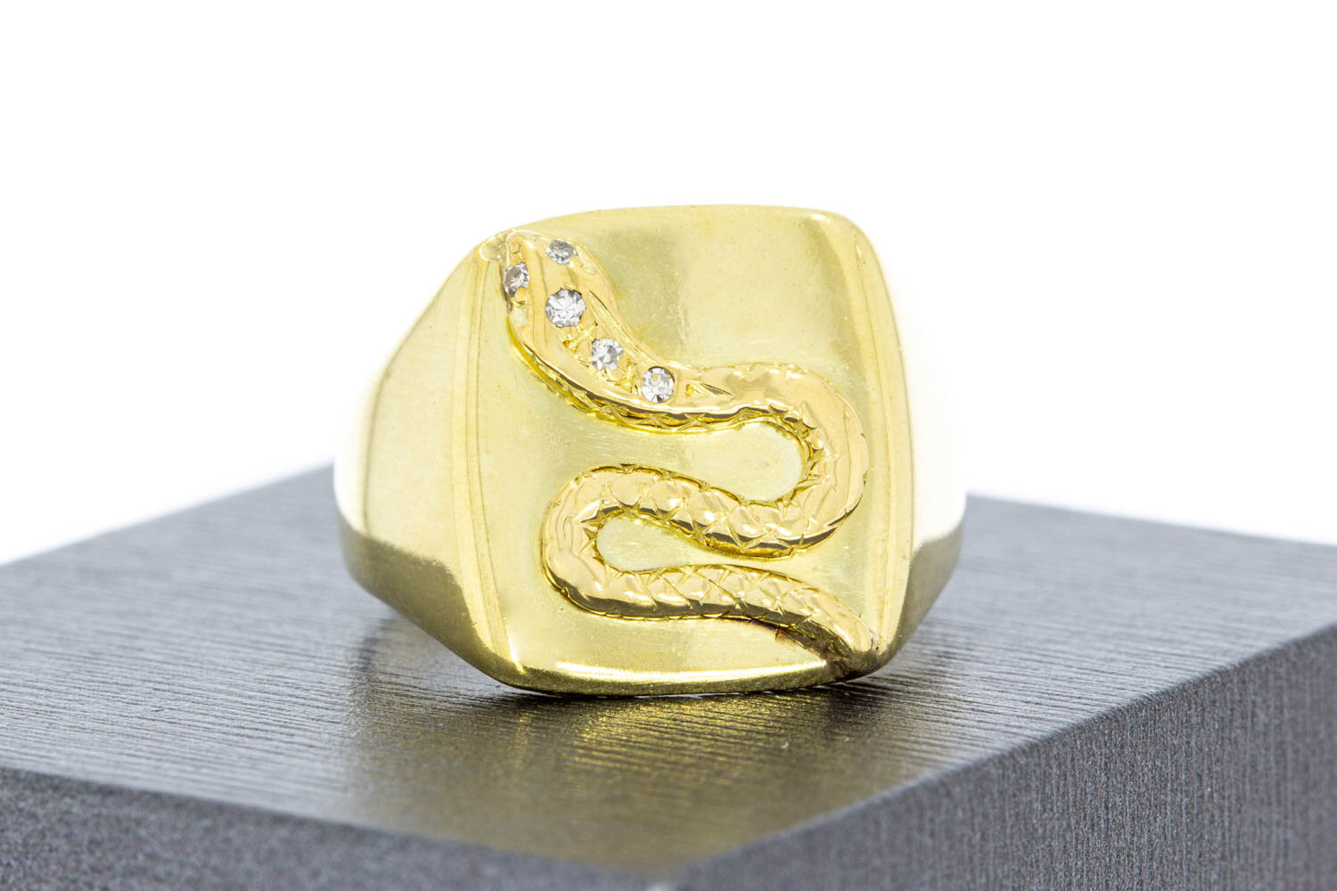 Edelsteen ring 14 Karaat goud - 19,9 mm