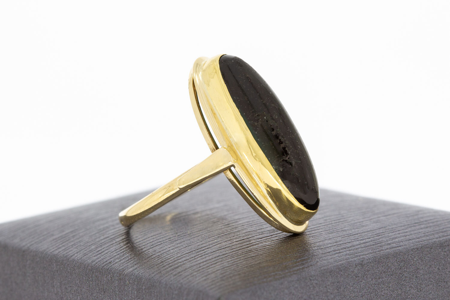 Vintage Toermalijn ring 14 karaat goud - 17,9 mm