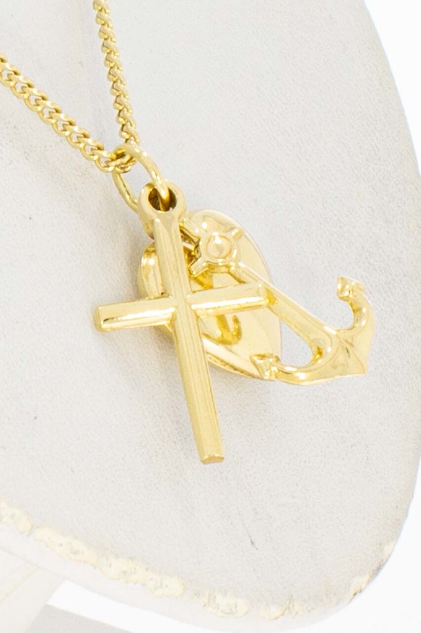 18 Karaat gouden hanger met Hoop, Liefde & Geloof