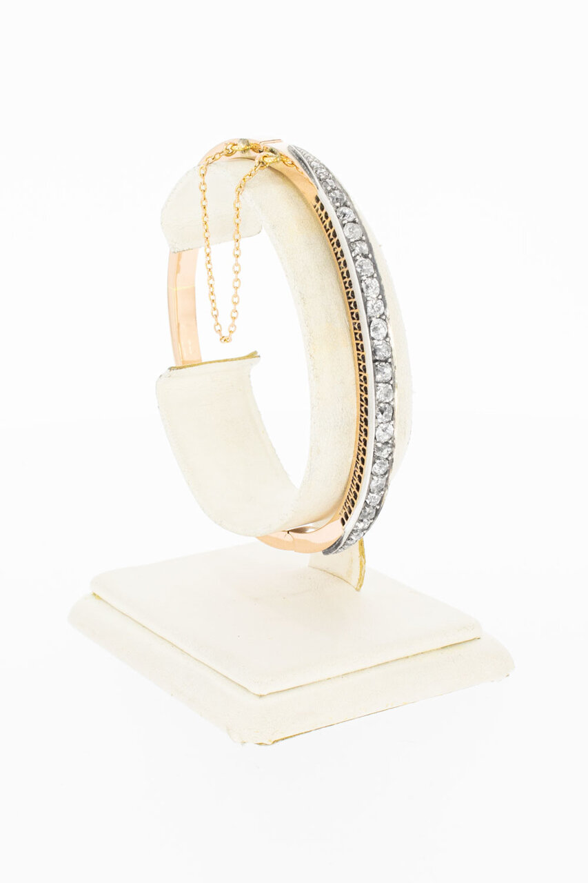 Bangle- armband 18 karaat goud met Diamant